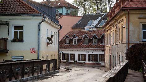 Lietaus nuplauti Vilniaus stogai ir bokštai