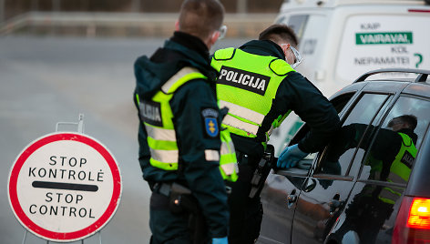 Policijos kontrolės postas Molėtų plente