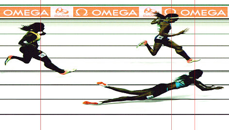 Shaunae Miller įspūdingas fini&scaron;as