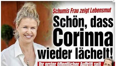 Corinna Schumacher papuošė leidinio viršelį. 