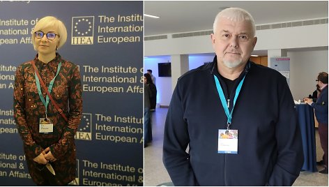 Konferencijos dėl Europos ateities dalyviai Rima Valansevičienė ir Vidas Balakauskas