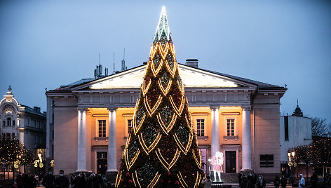 Kalėdų eglė sostinės Rotušės aikštėje