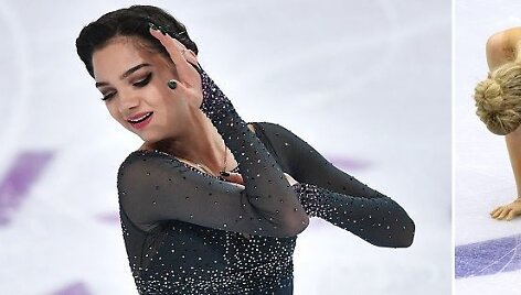 Rusijos dailiojo čiuožimo atstovės J.Medvedeva, J.Radionova ir A.Pogorilaja