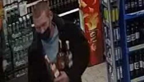 Alkoholio vagystės tyrime ie&scaron;komas &scaron;is žmogus