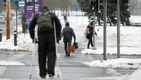 Šaligatviai žiemos metu Vilniuje