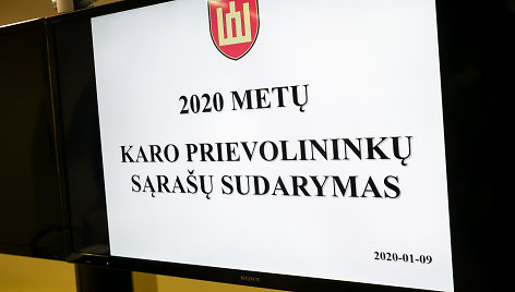 2020 m. Karo prievolininkų sąrašų sudarymas