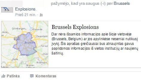 "Facebook" saugumo Briuselyje statusas