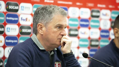 Serbijos rinktinės spaudos konferencija ir treniruotė
