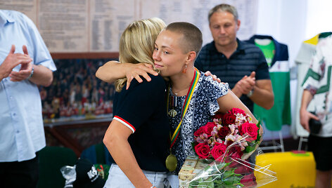 Rose Namajūnas sutikimas Lietuvos sporto muziejuje
