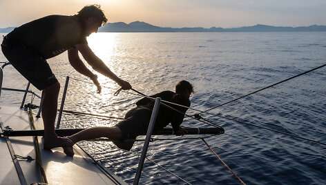 &bdquo;Ambersail-2&ldquo; fini&scaron;avo Genujoje
