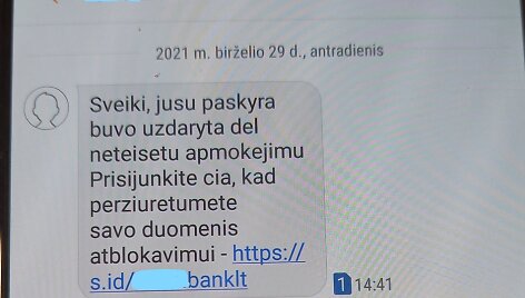Sukčiai siuntinėja suklastotas nuorodas