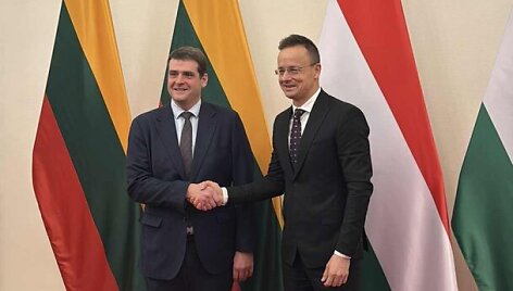 Remigijus Žemaitaitis ir Vengrijos užsienio reikalų ir prekybos ministras Peteris Szijjartas