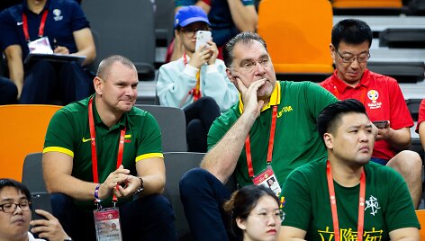 Mindaugas &Scaron;pokas ir Arvydas Sabonis