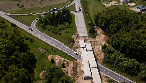 Remontuojamas viadukas Galvės gatvėje, kelyje Vilnius-Trakai