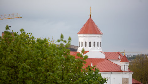 Lietaus nuplauti Vilniaus stogai ir bokštai