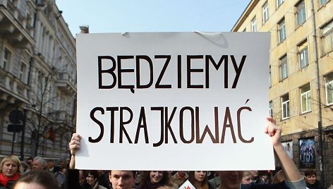 Lenkų protesto akcija Vilniuje