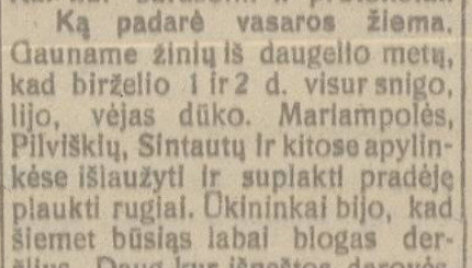 1924 m. birželio 6. „Lietuvos žinių“ straipsnis