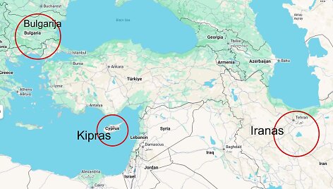 Bulgarija, Kipras, Iranas