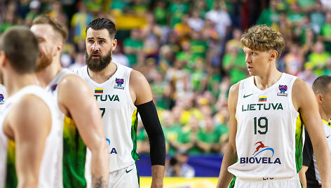 Jonas Valančiūnas ir Mindaugas Kuzminskas