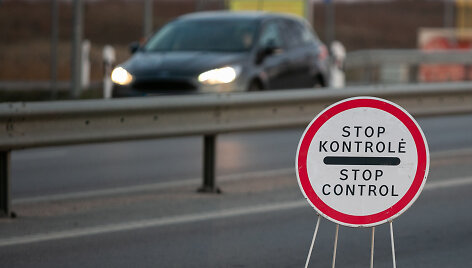 Policijos kontrolės postas Molėtų plente