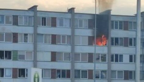 &Scaron;ilutės plente liepsnojo bendrabučio kambarys