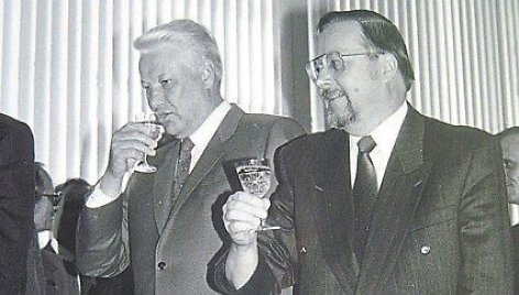 Vytautas Landsbergis ir Borisas Jelcinas