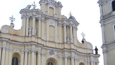 Šventų Jonų bažnyčios fasadas - garsiausias J.Ch.Glaubitzo kūrinys