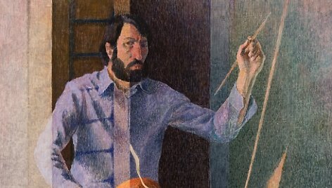 Algimantas &Scaron;vėgžda. Autoportretas su moliūgu. 
