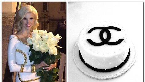Inga Stumbrienė 31-ojo gimtadienio proga gavo tortą su &bdquo;Chanel&ldquo; mados namų logotipu