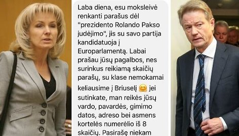 Loreta Kekienė ir Rolandas Paksas