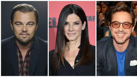 Leonardo DiCaprio, Sandra Bullock, Robertas Downey jaunesnysis ir Angelina Jolie