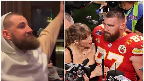 Jonas Valančiūnas ir Travisas Kelce