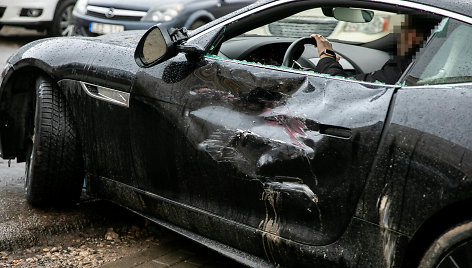 Sunkvežimio ir automobilio autoįvykis Saltoniškių gatvėje