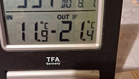 Oro temperatūra Mažeikių rajone