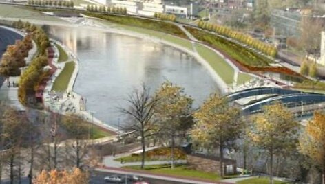 Vilniaus krantinės atgaivinimo planas. Vilniaus savivaldybės projekto nuotr.