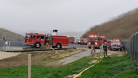 Vieta, kur sudužo Kobe Bryantą skraidinęs sraigtasparnis