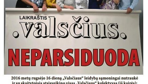 Paskutinis &bdquo;Valsčiaus&ldquo; puslapis