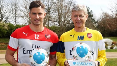 Olivier Giroud ir Arsene'as Wengeras