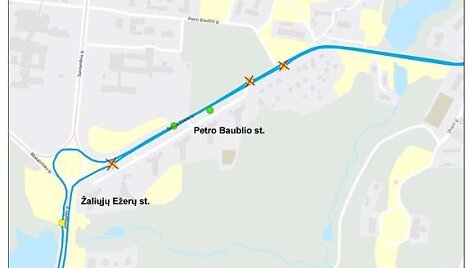 Apjungiamos Žaliųjų Ežerų ir Petro Baublio vie&scaron;ojo transporto stotelės 