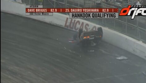 Victoro Moore'o avarija &bdquo;Formula D&ldquo; varžybose 