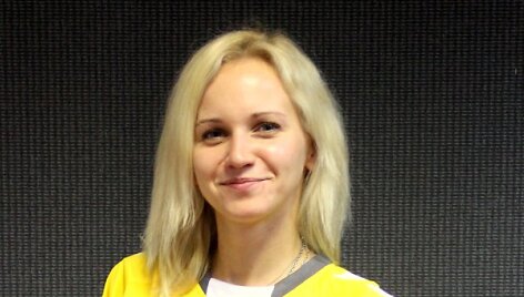 Karolina Stažytė &bdquo;serga&ldquo; už Lietuvos futbolo rinktinę
