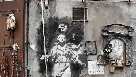 Banksy darbas &bdquo;Madonna su pistoletu&ldquo;
