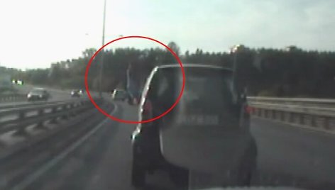 Nei policininkams, nei teisėjui nekilo abejonių, kokį gestą parodė vairuotojas, tačiau V.Petkevičius tikino tik pamojavęs.