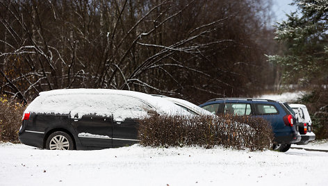 Sniegas sunkina eismo sąlygas Vilniuje