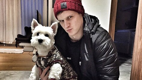 Martynas Pocius su augintine Knopke