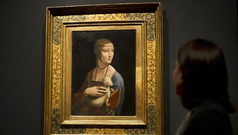 Parodoje Londone eksponuojama ir garsioji Leonardo da Vinci „Dama su šermuonėliu“