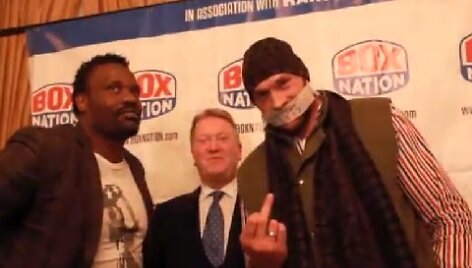 Tysonas Fury spaudos konferencijoje