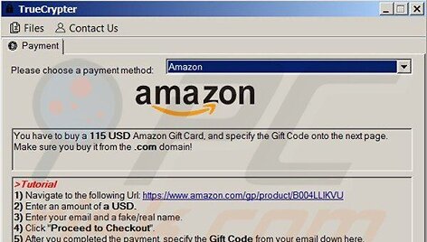  Internete plinta kenkėjas, pra&scaron;antis mokėti &bdquo;Amazon&ldquo; dovanų kortele