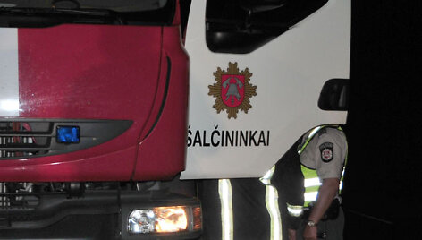 &Scaron;alčininkų ugniagesiai, policija