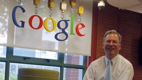 &bdquo;Google&ldquo; valdybos pirmininkas Ericas Schmidtas.